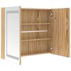 vidaXL Bathroom Cabinet Oak MDF with melamine finish, glass Medium