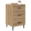 vidaXL Bedside Cabinet Artisan Oak 15.75 x 15.75 x 25.98 in