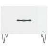 vidaXL Coffee Table High gloss white Engineered wood, iron Standard