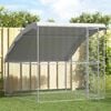 vidaXL Chicken Cage Silver 6.56 x 6.56 x 6.56 ft Galvanised Steel