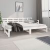 vidaXL Pull-out Day Bed White Solid pine wood 2x
