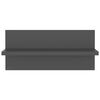vidaXL Wall Shelf Set of 4 Grey Engineered wood Small Wall mounting