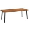 vidaXL Garden Table Wood and Metal Solid acacia wood, powder-coated metal