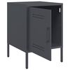 vidaXL Bedside Cabinet Set of 2 Anthracite Steel Medium