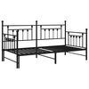 vidaXL Daybed Frame with Headboard Black 35.4" x 78.7" Steel