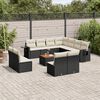 vidaXL Garden Sofa Set Black PE rattan Large Modular Garden Sofa Set