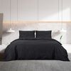 vidaXL Duvet Cover Set Black Microfiber 94.5 x 86.6 in Lightweight