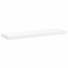 vidaXL Wall Shelf Set of 4 White Honeycomb MDF, Metal 31.5x9.3x1.5 in
