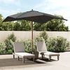 vidaXL Garden Parasol Anthracite Polyester, Solid hardwood, Laminated bamboo