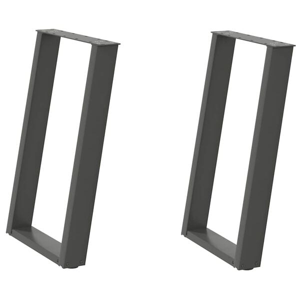 vidaXL Dining Table Leg Anthracite Powder-coated steel Standard