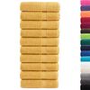 vidaXL Shower Towel Set of 10 Gold 100% cotton 27.6 x 55.1 in Durable