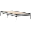 vidaXL Bed Frame Grey sonoma Engineered wood, metal, plywood Twin