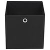 vidaXL Storage Box Set of 4 Black Non-woven fabric 11 in Foldable