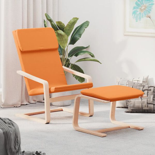 vidaXL Chill-Out Chair With Footstool Dark Yellow