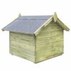 vidaXL Dog House Green Impregnated pinewood Medium Durable Dog House