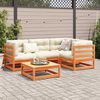 vidaXL Garden Sofa Set Wax Brown Solid Pine Wood Large Modular