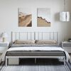 vidaXL Bed Frame White Powder-Coated Steel Double Bed Frame