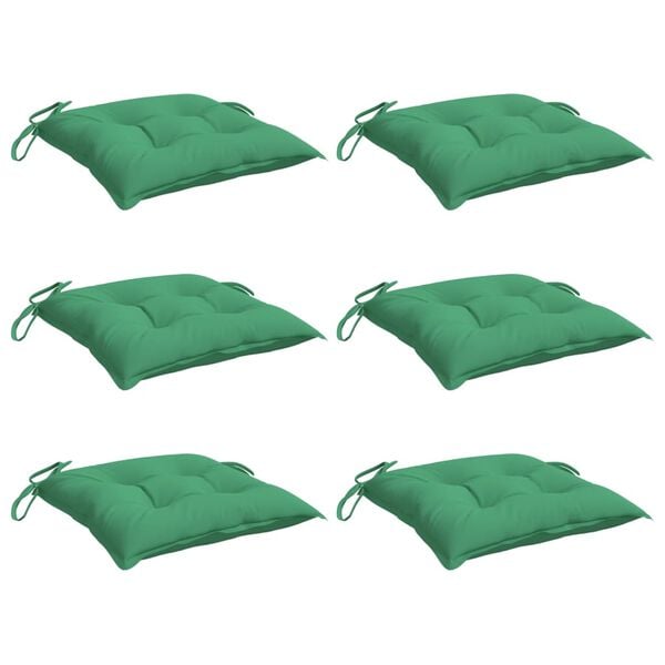 vidaXL Pallet Cushion Set of 6 Green Oxford fabric (100% polyester)