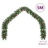 vidaXL Christmas Garland Green, Gold, Red PVC 16.4 feet