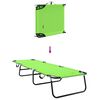 vidaXL Folding Sun Lounger Folding 2 pcs Green 56 x 189 x 87cm fabric