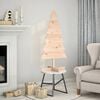 vidaXL Wooden Christmas Tree Natural wood Solid pine wood Medium
