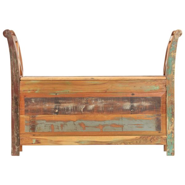 vidaXL Hall Bench Dark brown Solid reclaimed wood 40.6 in wide, 13 in deep