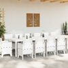 vidaXL Garden Dining Set 15 pcs White Polt rattan