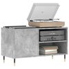 vidaXL Record Cabinet Concrete Grey Engineered wood, iron