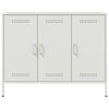 vidaXL Sideboard White Cold-rolled steel Medium Sideboard Rectangular
