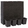 vidaXL Raised Bed Black Water hyacinth, Plastic, Steel Large Planters