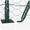 vidaXL Fence Post Green 82.02 x 4.59 ft (1.97 in mesh) Steel and PVC