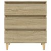vidaXL Sideboard Sonoma Oak Engineered wood, solid eucalyptus wood