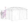 vidaXL Gazebo with Curtains 157.5"x118.1"x104.3" Anthracite