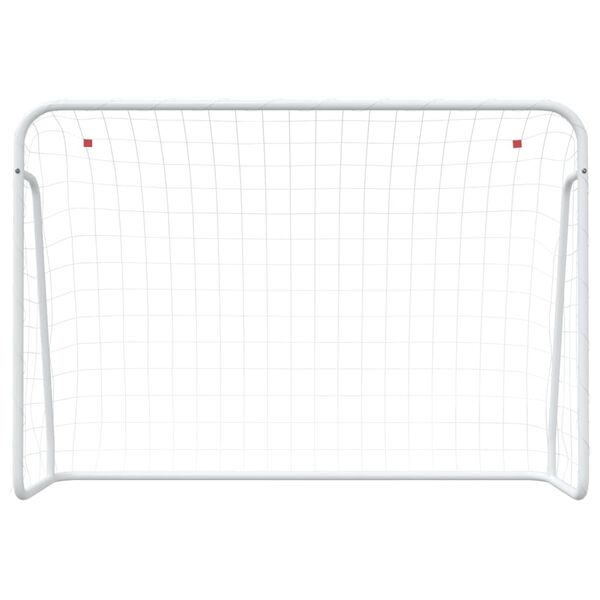 vidaXL Football Goal with Net White 84.3x29.5x59.8" Steel&Polyester