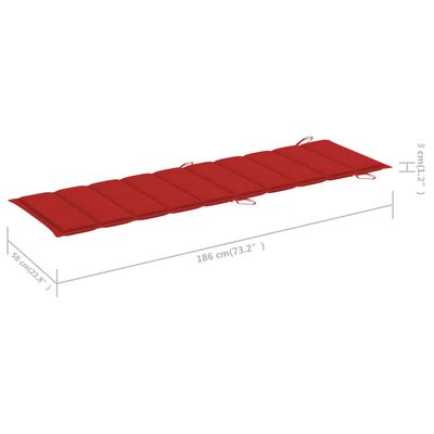 Red rescue-looking lounge mat with dimensions