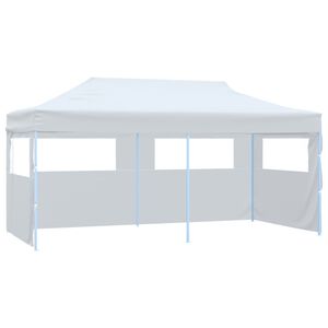 vidaXL Folding Pop-up Partytent with Sidewalls 9.8x19.7' Steel White