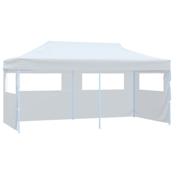 vidaXL Folding Pop-up Partytent with Sidewalls 9.8x19.7' Steel White