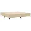 vidaXL Platform Bed Frame Grey Green 78.74 x 78.74 in Fabric