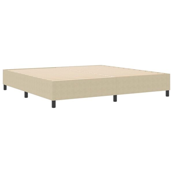 vidaXL Platform Bed Frame Grey Green 78.74 x 78.74 in Fabric