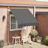 vidaXL Window Awning Anthracite Polyester with PU coating and steel frame