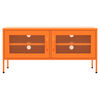 vidaXL TV Cabinet Orange Steel Small to Medium TV Cabinet Rectangular