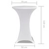 vidaXL Table Cover Set of 2 White Polyester 90%, Elastane 10%