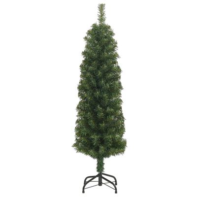 vidaXL Slim Artificial Christmas Tree with Stand Green 4 ft PVC