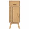 vidaXL Bathroom Cabinet with Shelf Olden Brown 13.8" x 11.8" x 35.4