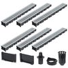 vidaXL Drainage Channels 6 pcs Galvanised Steel 19.7 '