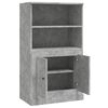 vidaXL Highboard Concrete grey Engineered wood Large Doors Highboard