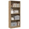 vidaXL Bookcase Artisan oak Engineered wood 23.6x9.4x56.3 in Bookcase