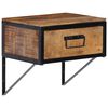 vidaXL Bedside Cabinet Brown Solid mango wood, iron Medium