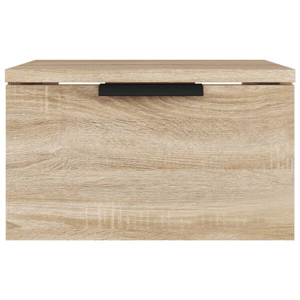 vidaXL Wall-mounted Bedside Cabinet Set of 2 Sonoma oak Engineered wood