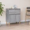 vidaXL Sideboard Grey Sonoma Engineered wood, Solid eucalyptus wood Medium
